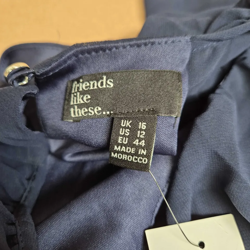 FRIENDS LIKE THESE WOMEN'S NAVY JUMPSUIT, UK 16 (EU 44) MADE IN MOROCCO