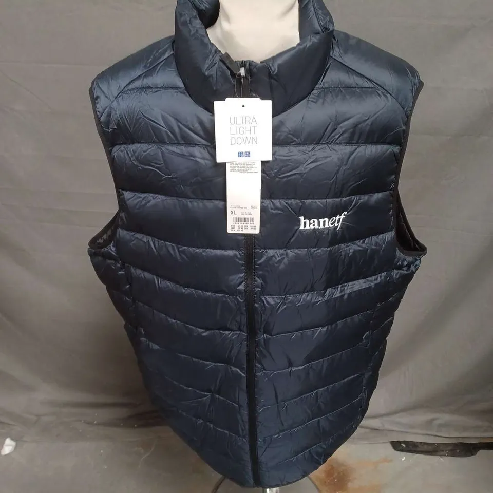 UNIQLO ULTRA LIGHT DOWN BODYWARMER IN NAVY SIZE XL