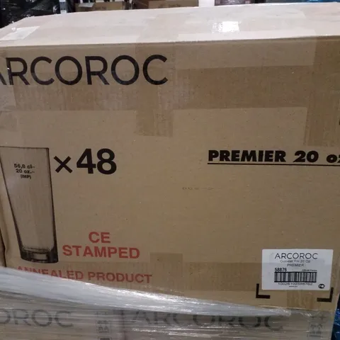BOX CONTAINING 48 BRAND NEW ARCOROC 20OZ PREMIER TUMBLERS