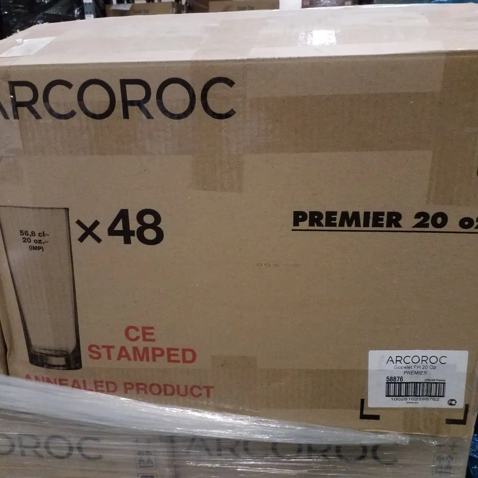 BOX CONTAINING 48 BRAND NEW ARCOROC 20OZ PREMIER TUMBLERS
