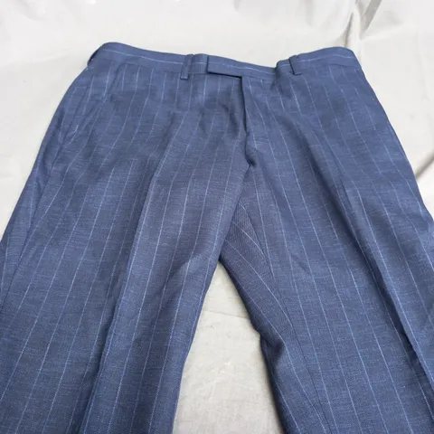 MOSS NAVY STRAIGHT LEG SMART PANTS - SIZE 32S