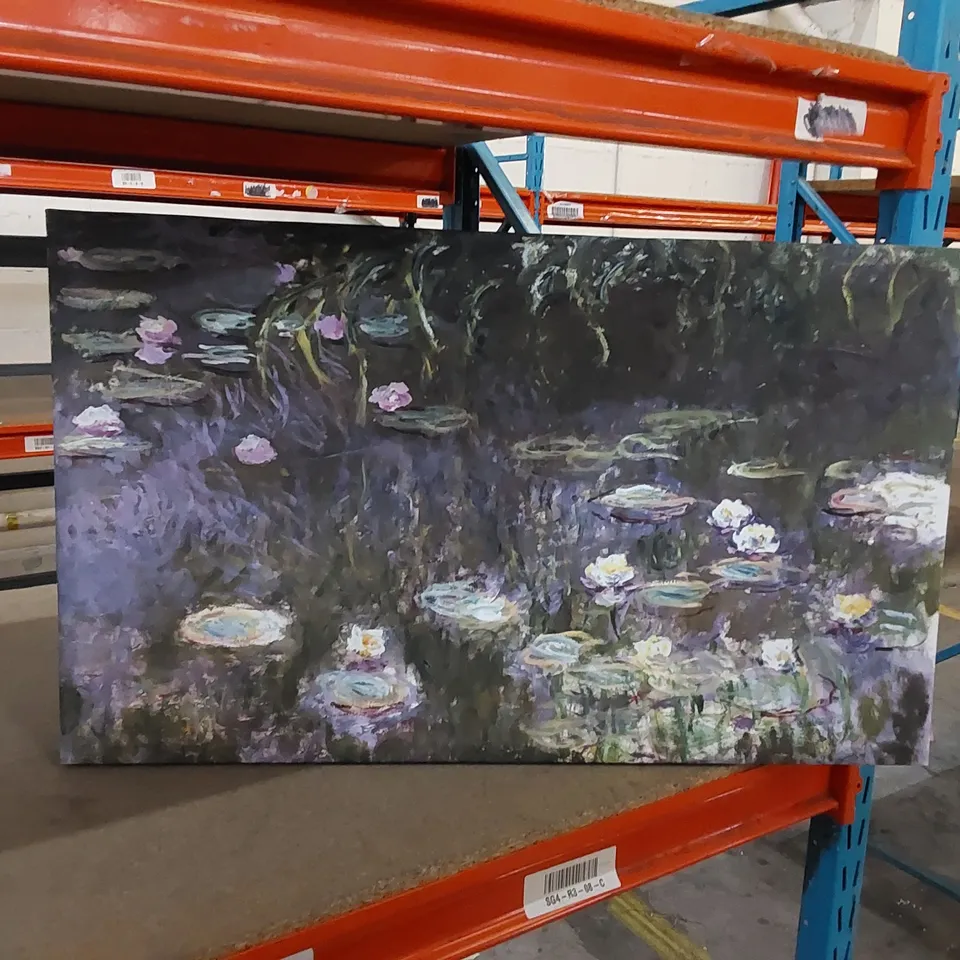 WATER LILIES BY CLAUDE MONET - WRAPPED CANVAS 