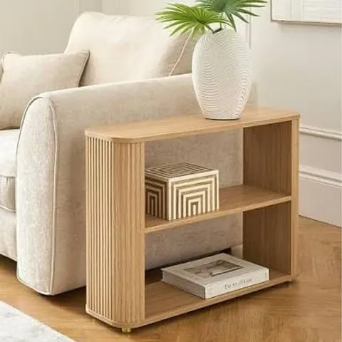BOXED CARINA SOFA SIDE TABLE - OAK 
