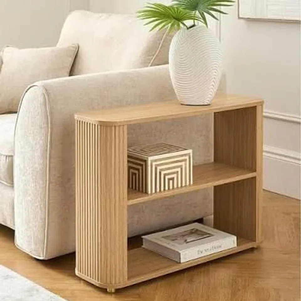 BOXED CARINA SOFA SIDE TABLE - OAK