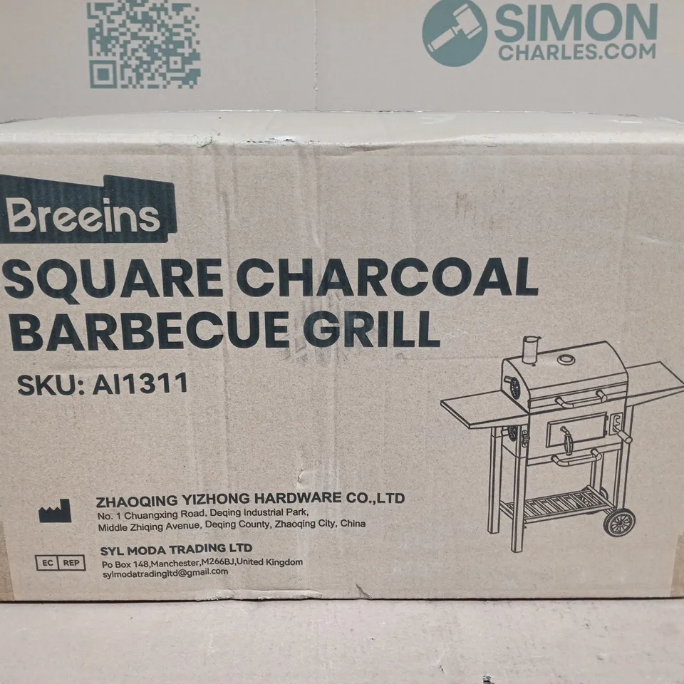BOXED BREEINS SQUARE CHARCOAL BARBECUE GRILL – AI1311