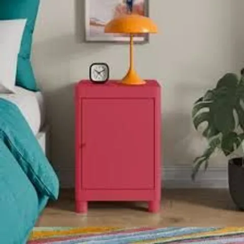 BOXED HALLIE BEDSIDE TABLE - RHUBARB (1 BOX)