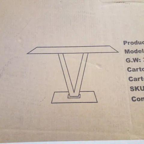 BOXED CHOWCHILLA DINING TABLE - BLACK (3 BOXES)