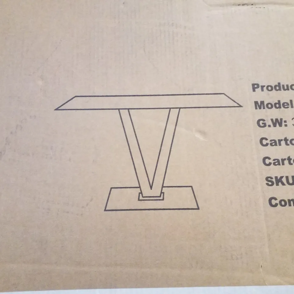 BOXED CHOWCHILLA DINING TABLE - BLACK (3 BOXES)