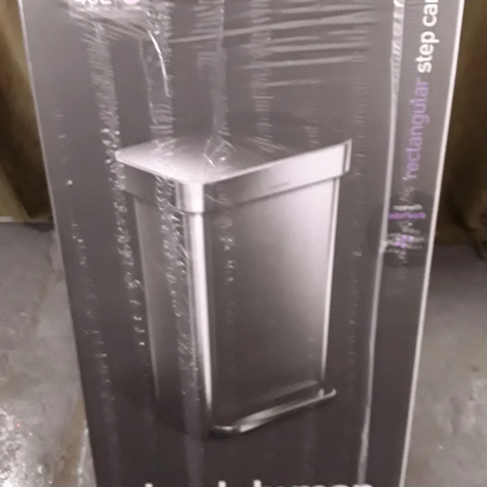 SEALED SIMPLEHUMAN 45L RECTANGULAR STEP CAN