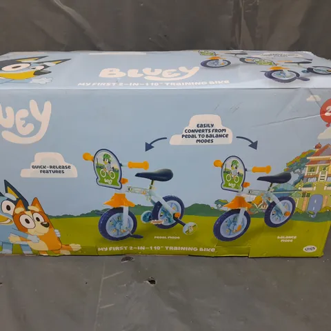 BOXED BLUEY 2IN1 TRAINING BIKE