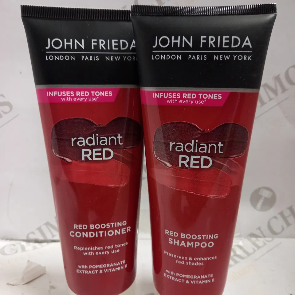 JOHN FRIEDA RADIANT RED SHAMPOO AND CONDITONER - 2X 250ML