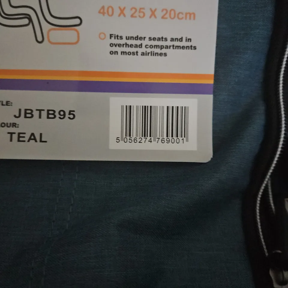 BORDLITE UNDERSEAT CABIN BAG – TEAL, 40 X 25 X 20 CM