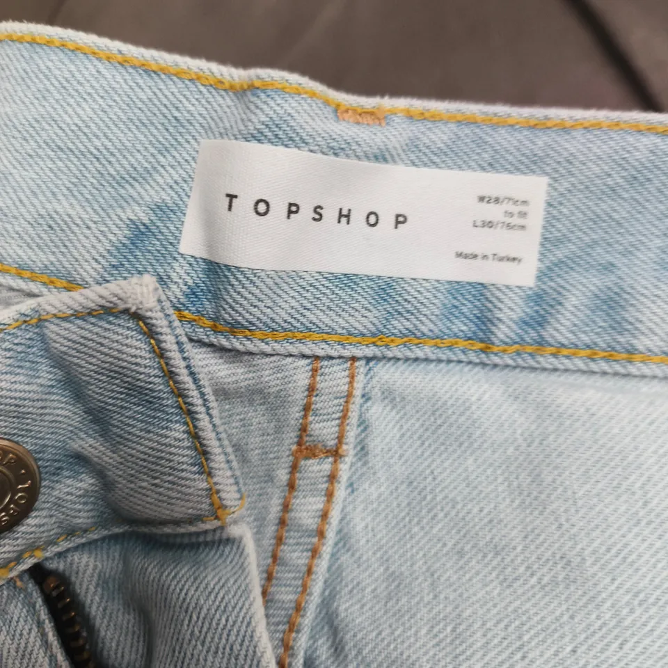TOPSHOP WOMEN'S LIGHT-WASH DENIM JEANS – UK 10 (W28/L30) – MADE IN TURKEY