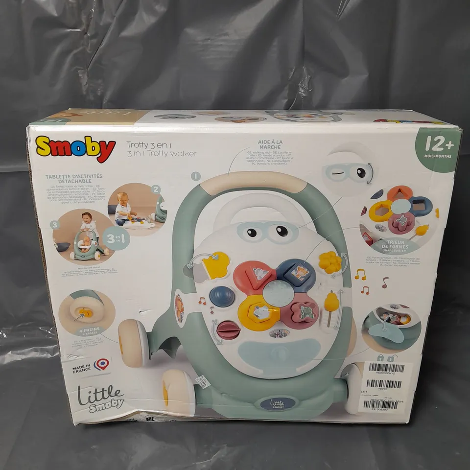 BOXED AND SEALED SMOBY 3-IN-1 WALKER