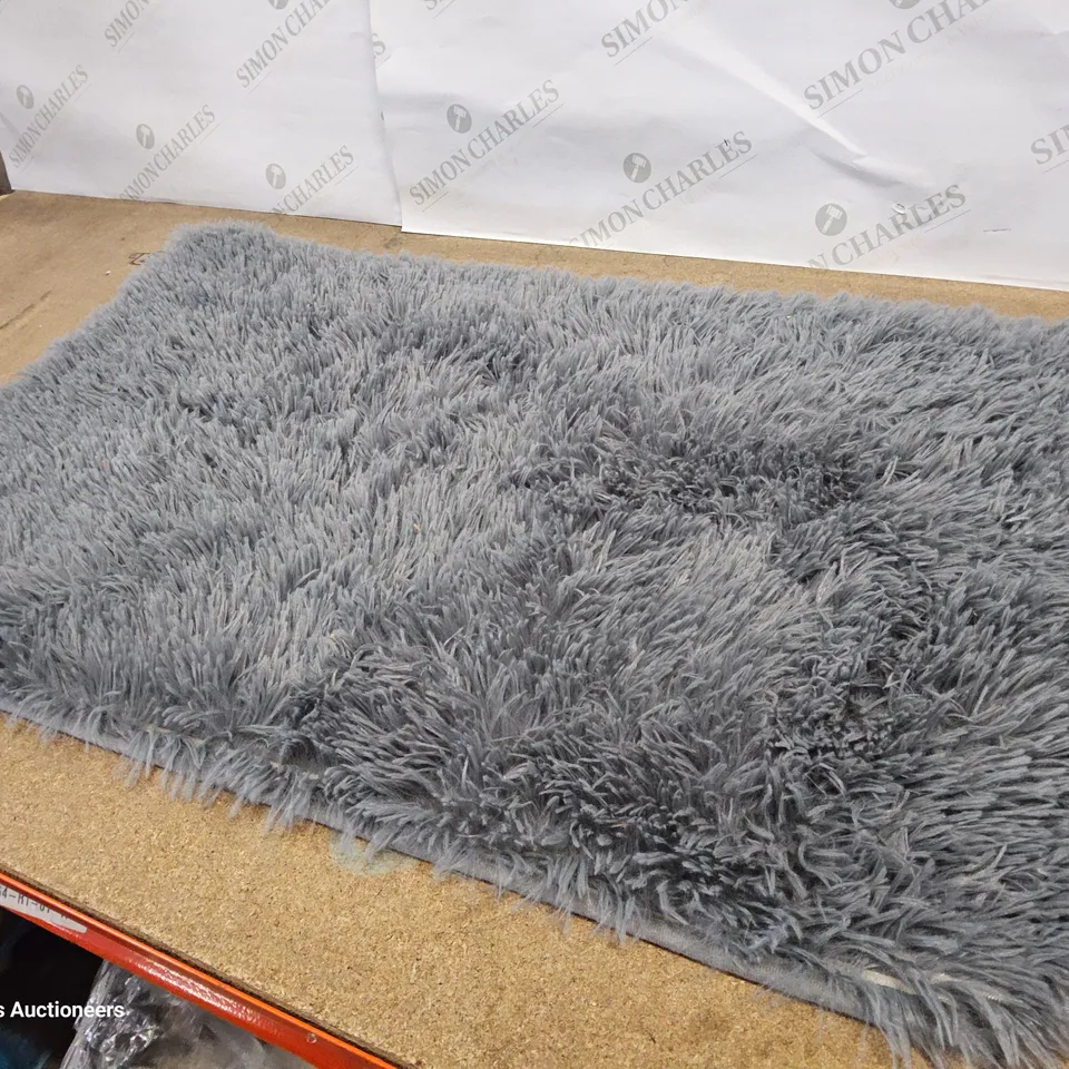 ABRIA SOFT FLUFFY GREY INDOOR/OUTDOOR RUG 50 × 80