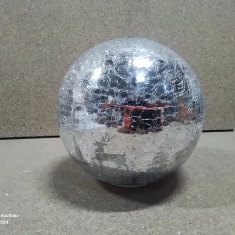 20CM BATTERY OPERATED LIT CRACKLE EFFECT BALL 