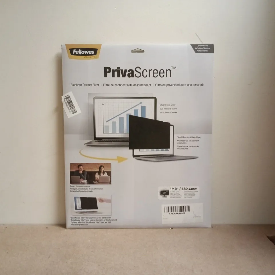 FELLOWES PRIVASCREEN PRIVACY FILTER 19-INCH