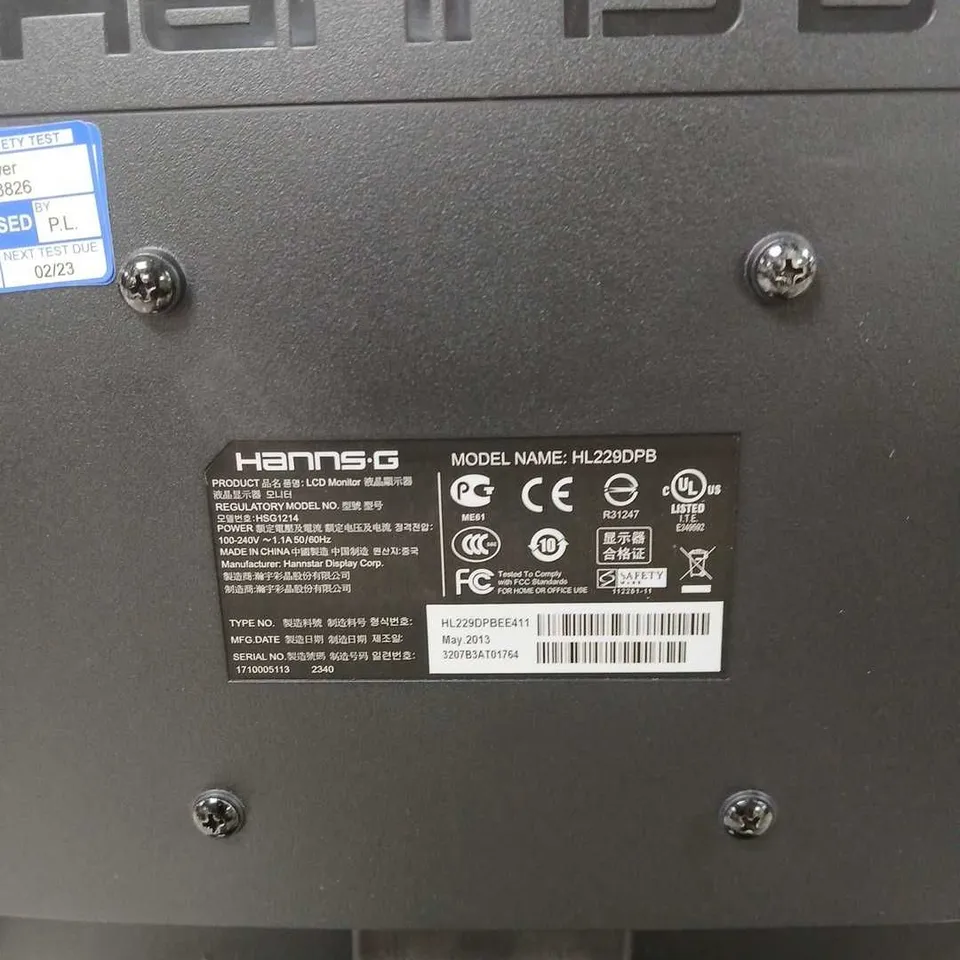 HANNS.G HL229DPB 21.5" LCD MONITOR
