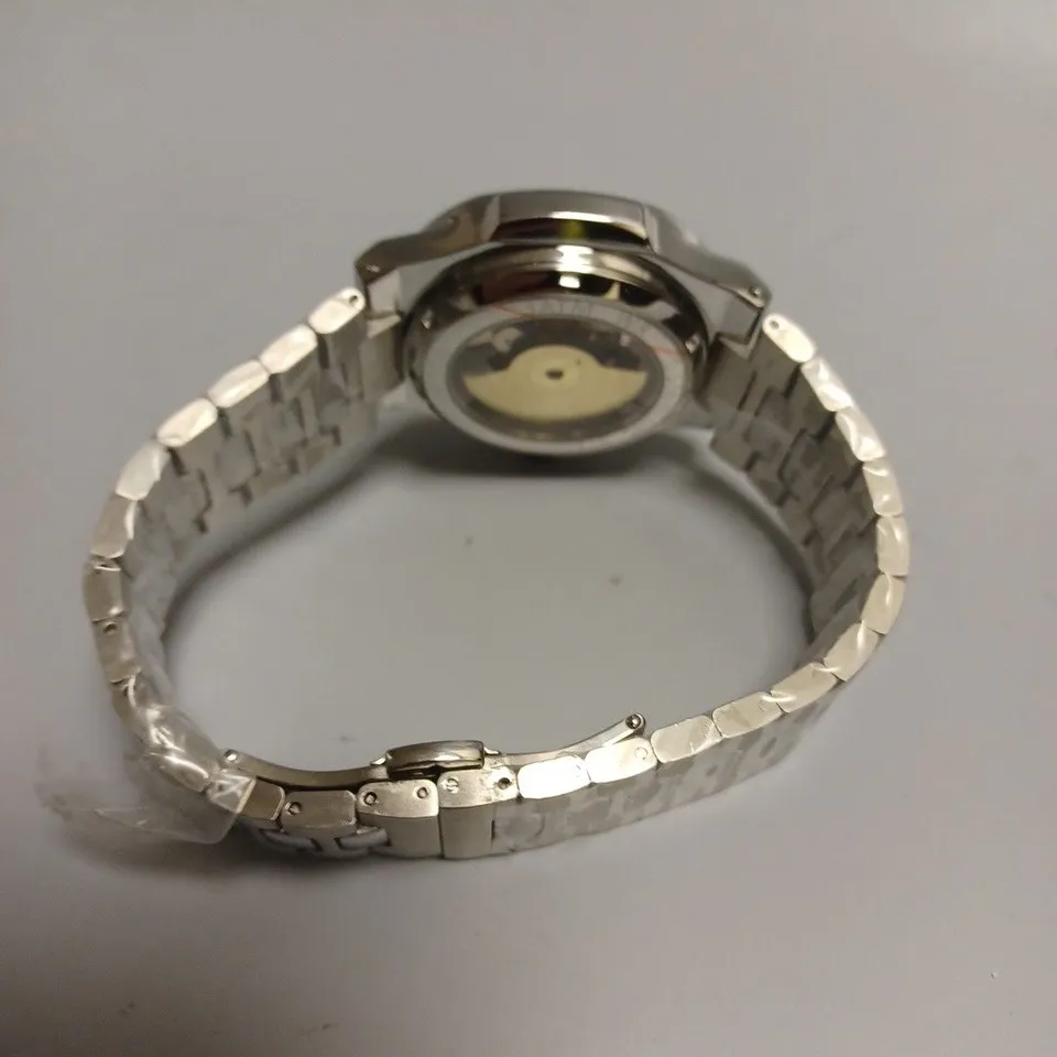MENS VONLANTHEN AUTOMATIC WATCH – SKELETON DIAL – STAINLESS STEEL STRAP – GLASS EXHIBITION BACK CASE