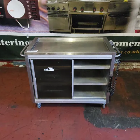GRUNDY G-MAID HOT TROLLEY CUPBOARD MOBILE FOOD WARMER