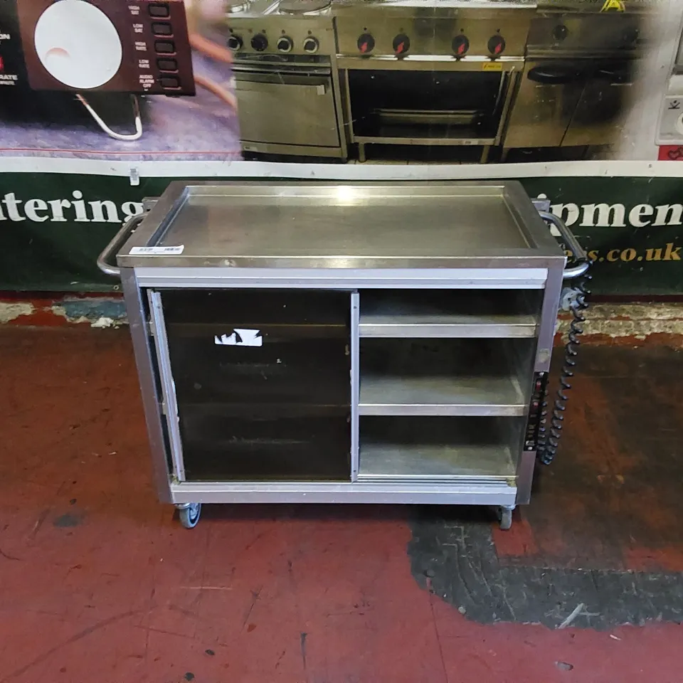 GRUNDY G-MAID HOT TROLLEY CUPBOARD MOBILE FOOD WARMER 