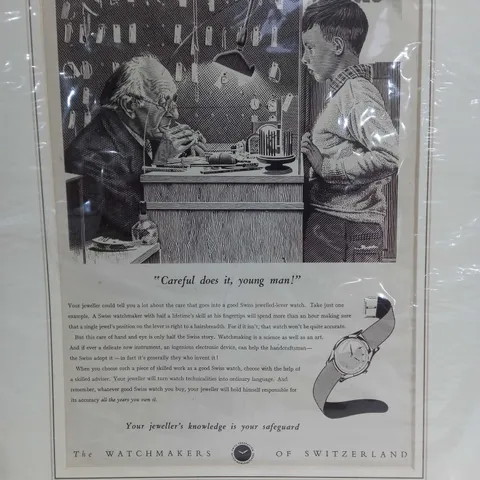 1952 THE WATCHMAKERS OF SWITZERLAND VINTAGE ADVERTISEMENT PRINT