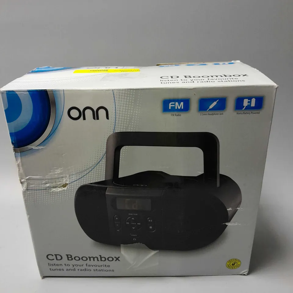 ONN CD BOOMBOX - BLACK