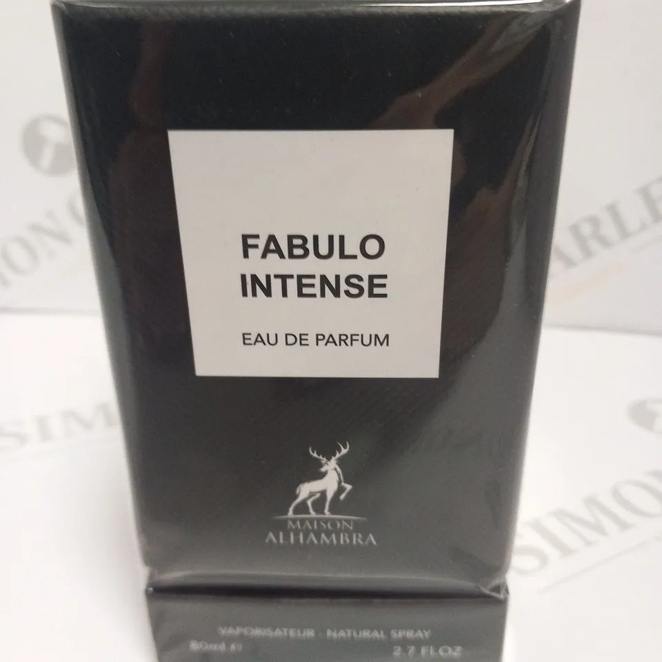 BOXED AND SEALED FABULO INTENSE EAU DE PARFUM MAISON ALHAMBRA 80ML