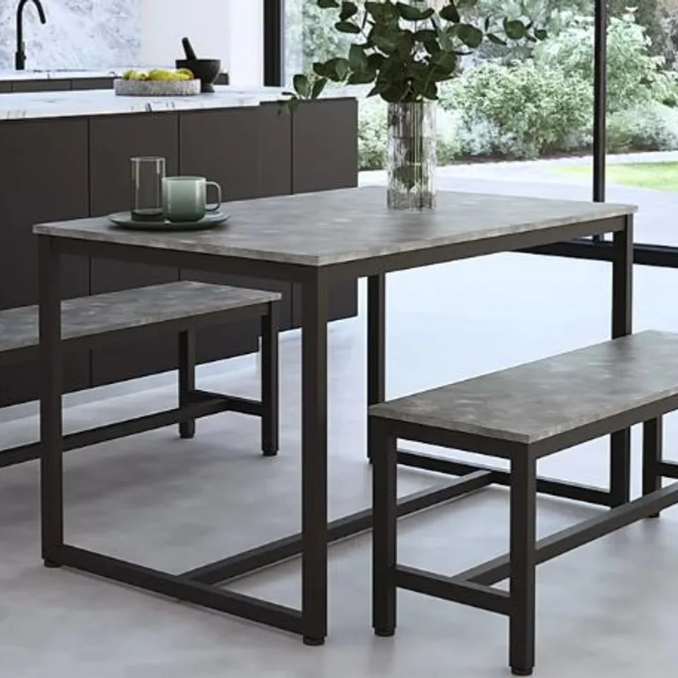 BRAND NEW BOXED DESIGNER AVENUE INDUSTRIAL CONCRETE DINING TABLE 120cm