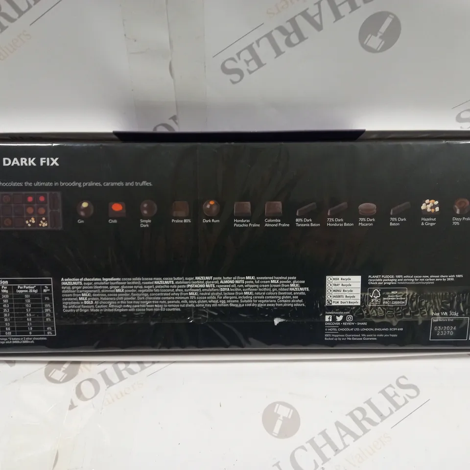 SEALED AND BOXED LAST CHANCE HOTEL CHOCOLAT SERIOUS DARK FIX SLEEKSTER 305G