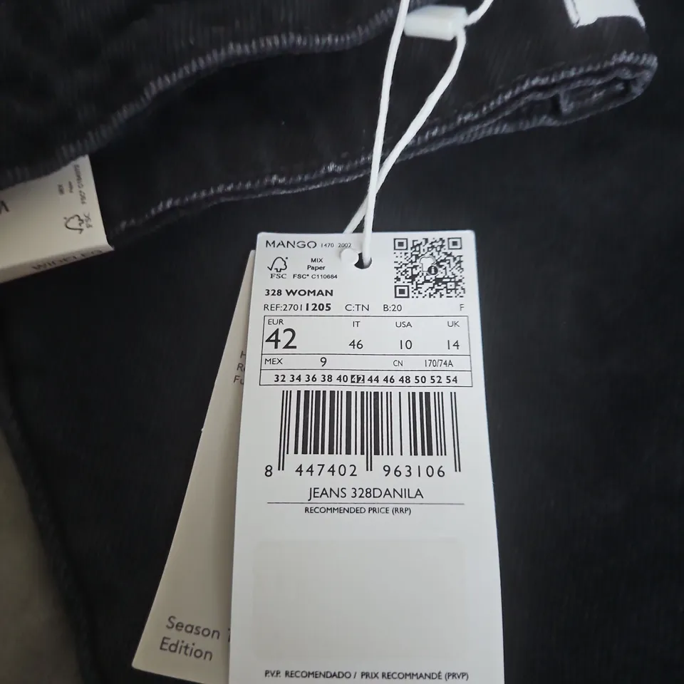 MANGO JEANS 328DANILA – WOMEN'S DARK INDIGO DENIM, UK 14 (EU 42)