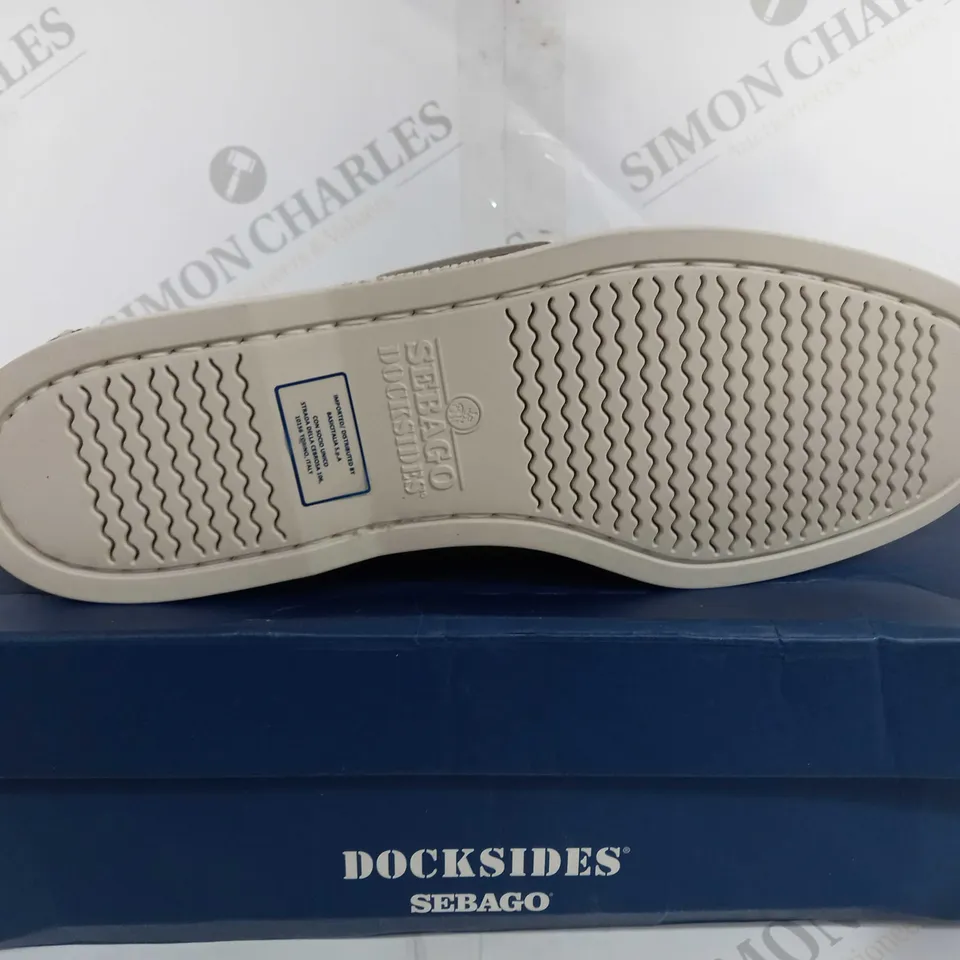 BOXED DOCKSIDES SEBAGO PORTLAND WAXED BROWN SHOES - UK 10.5