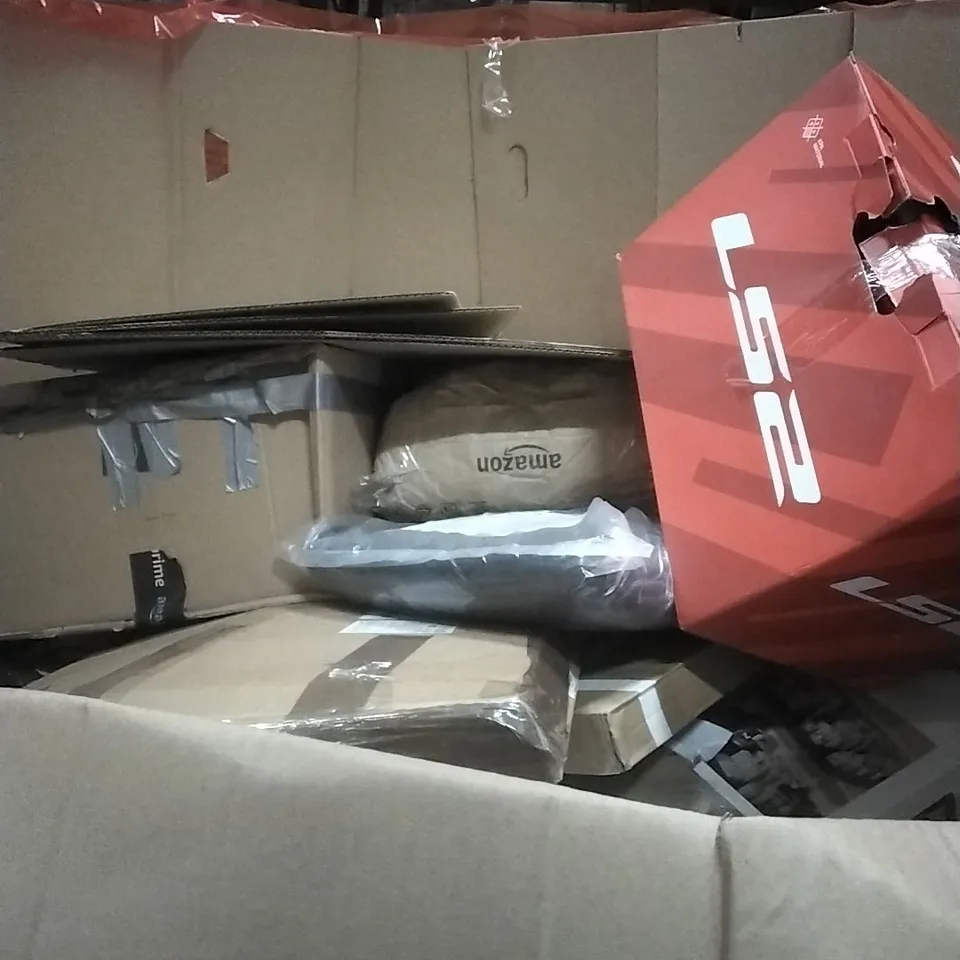 PALLET OF ASSORTED ITEMS INCLUDING- WALL PICTURE FRAME, WRAPPING VINYL 
