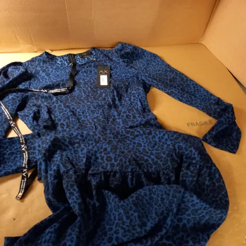 AX PARIS BLUE ANIMAL PRINT DRESS - 14