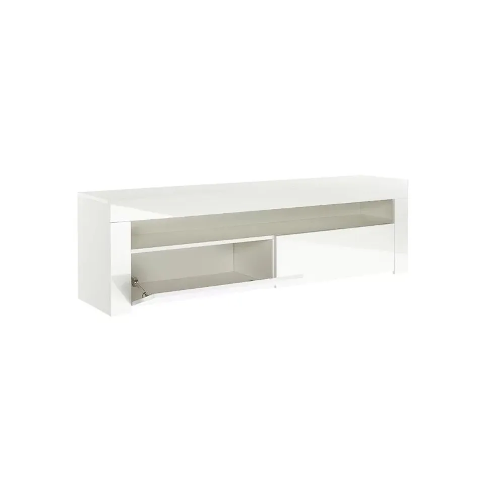 BOXED WOOLHORPE TV STAND FOR TV'S UP TO 65" - WHITE (2 BOXES)