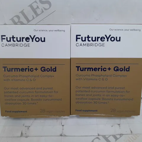 SET OF 2 FUTUREYOU TURMERIC + GOLD FOOD SUPPLEMENT