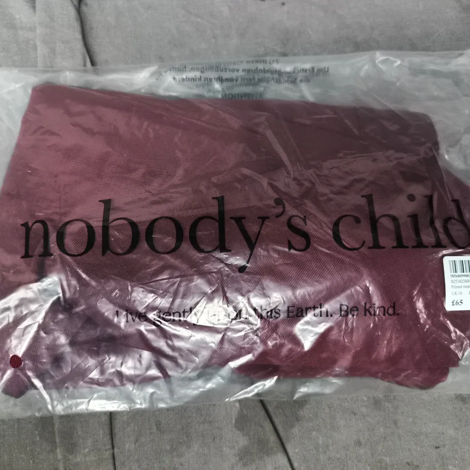 NOBODY'S CHILD PELMET MINI SKIRT IN BROWN SIZE UK 16