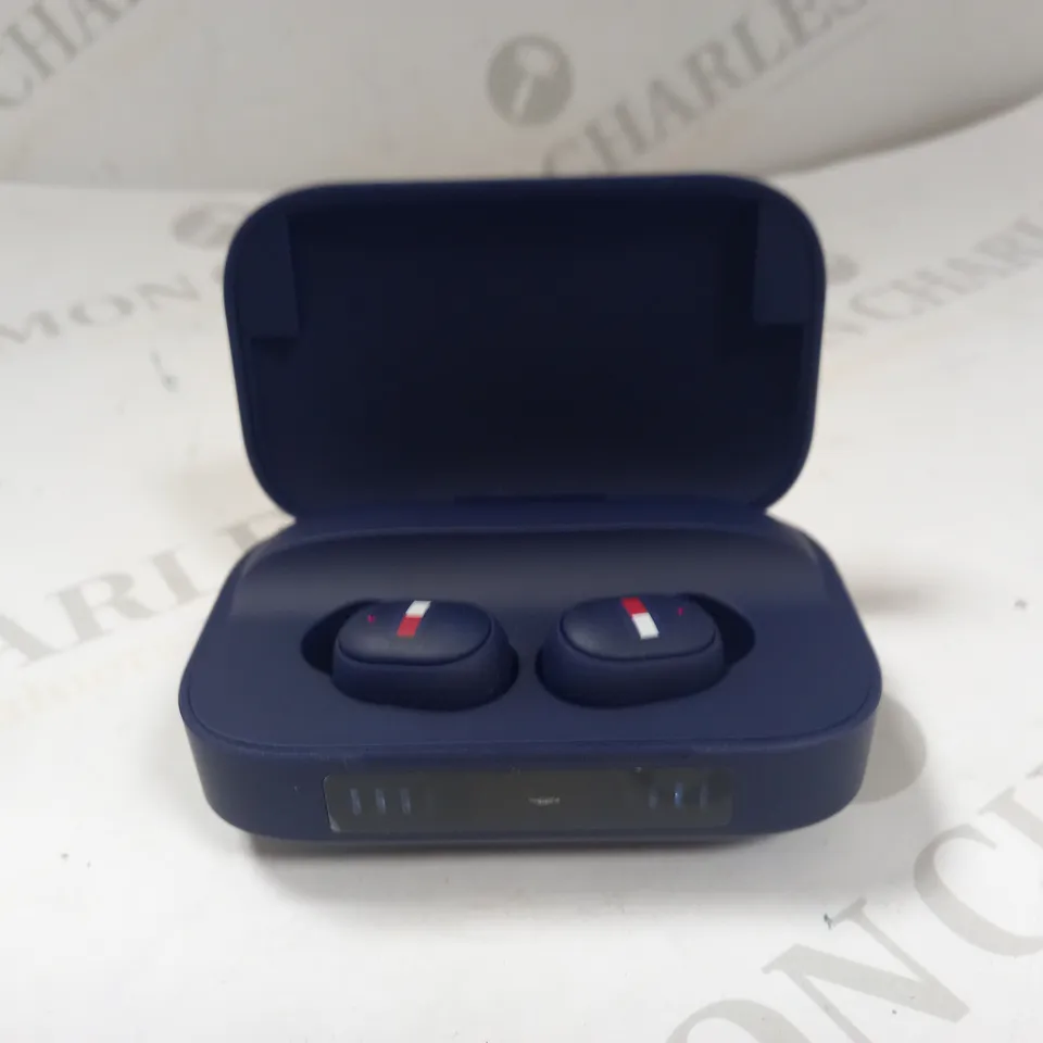 TOMMY HILFIGER NAVY WIRELESS EARBUDS  RRP £90