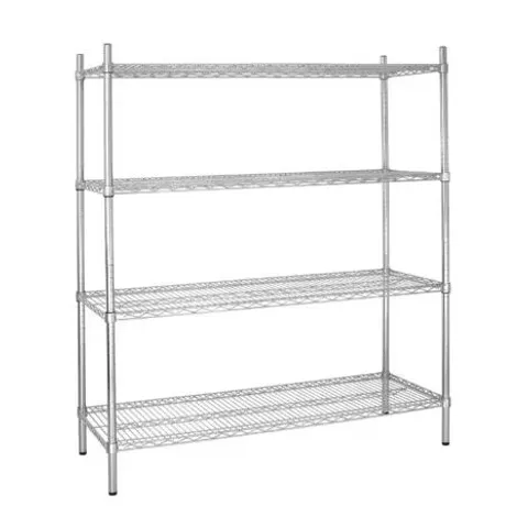 BOXED VOGUE L939 4 TIER WIRE SHELVING KIT, 1830MM X 460MM