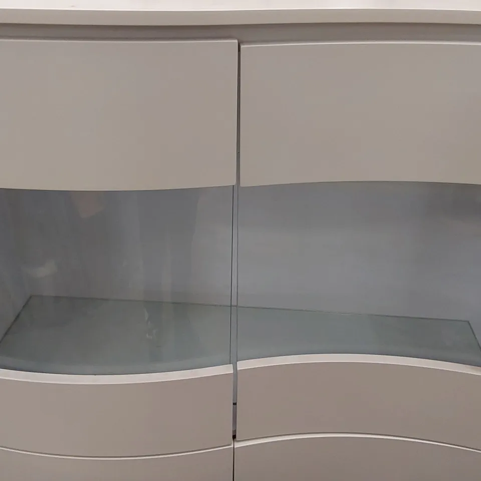 LAZZARO DISPLAY UNIT WITH LED LIGHTS – GREY