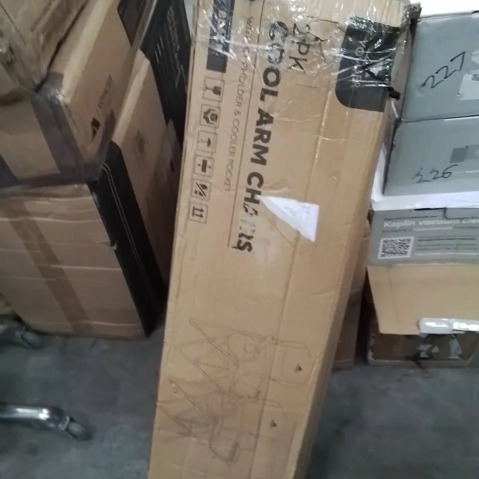 BOXED VOYAGER 2PK COOL ARM CHAIRS BLACK