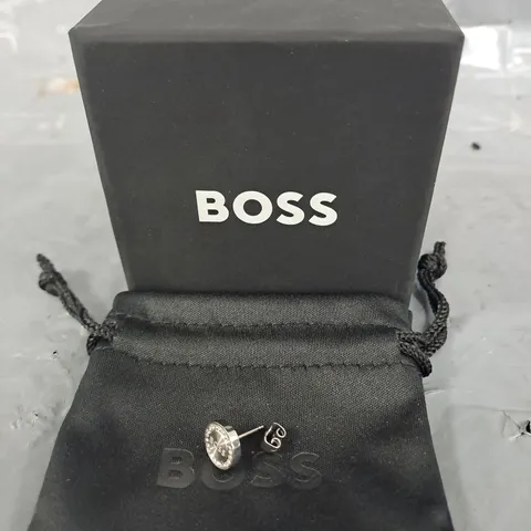 BOSS WOMEN'S IONA STAINLESS STEEL CRYSTAL STUD EARRING