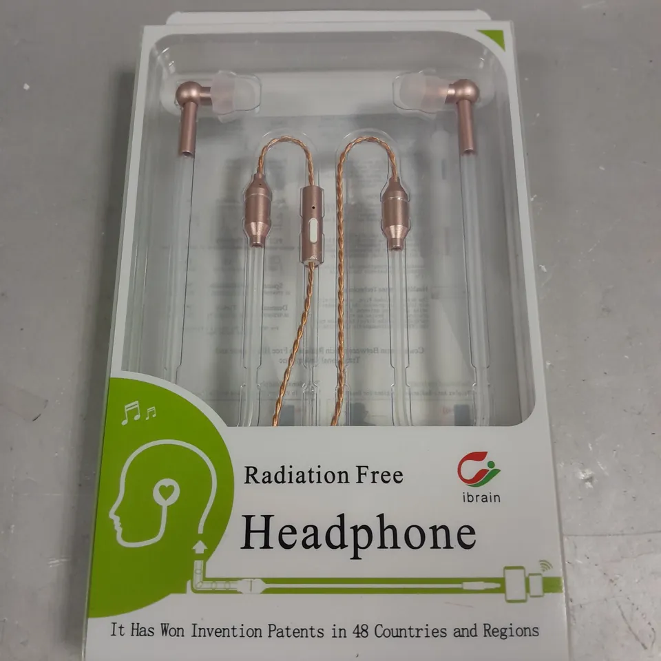 BOXED IBRAIN RADIATION FREE HEADPHONES 