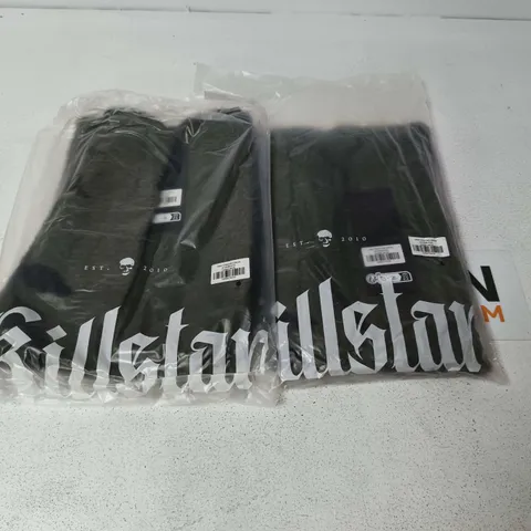 LOT OF APPROXIMATELY 28 BRAND NEW KILLSTAR GRIM FERN MIDI DRESSES IN KHAKI/BLACK - VARIOUS SIZES