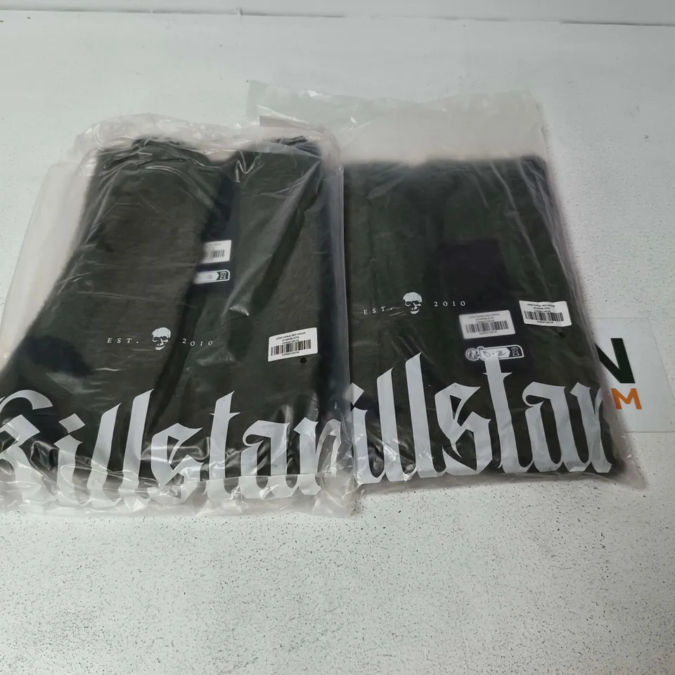 LOT OF APPROXIMATELY 28 BRAND NEW KILLSTAR GRIM FERN MIDI DRESSES IN KHAKI/BLACK - VARIOUS SIZES