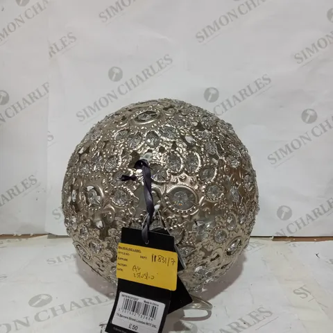BOXED DESIGNER TABLE LAMP LIGHTSHADE WITH CRYSTAL EFFECT