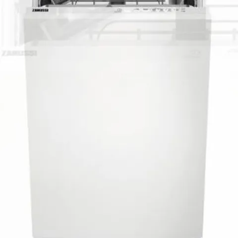 ZANUSSI FULLY INTEGRATED SLIMLINE DISHWASHER - WHITE CONTROL PANEL WITH SLIDING DOOR FIXING KIT - F RATED  Model ZSLN1211