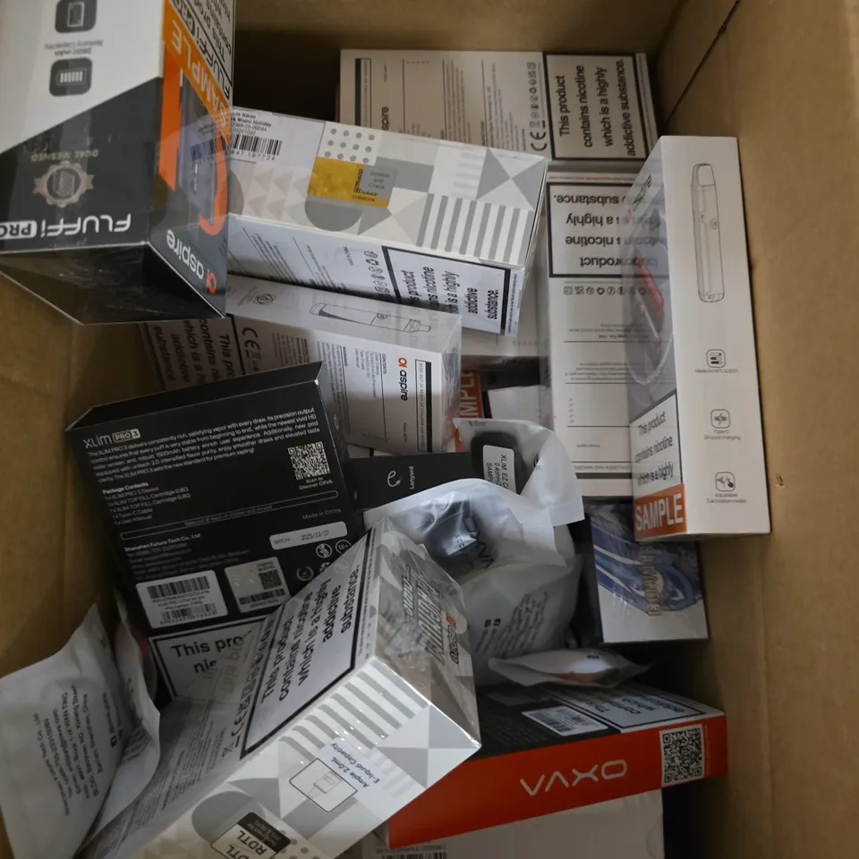 APPROXIMATELY 15 ASSORTED E-CIGARETTE PRODUCTS TO INCLUDE - ASPIRE, ELFBAR, INNOKIN ETC