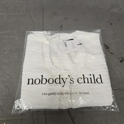 BAGGED NOBODYS CHILD CROCHET KNITTED WAISTCOAT - SIZE SMALL