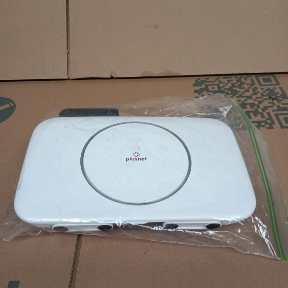 BOX OF APPROXIMATELY 10 ASSORTED GOODS INCLUDING PLUSNET AND SKY WIFI ROUTERS AND XBOX 360 AC POWER SUPPLY